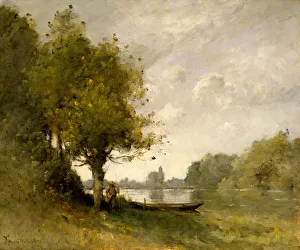 A Pond near Nangis, 1880-95. Creator: Paul-Desire Trouillebert