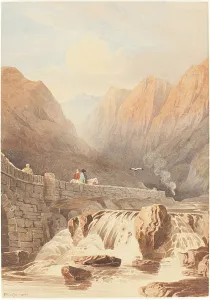 Pont Aberglaslyn, 1812. Creator: John Varley I