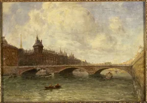 1st Arrondissement Prints: Pont au Change and the Quai de l'Horloge, 1898. Creator: Frank Myers Boggs