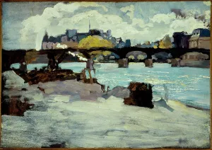 Pont des Arts and the tip of l'ile de la Cite, c1880. Creator: Unknown