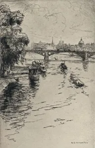 Armington Prints: The Pont du Carrousel, 1915. Artist: Frank Milton Armington