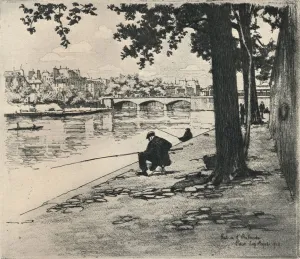 Bejot Prints: The Pont de l Archeveche, 1915. Artist: Eugene Bejot