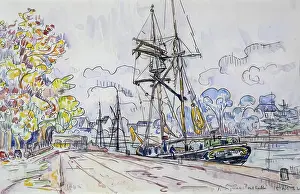 Quai Prints: Pont-l'Abbe, 1932. Creator: Paul Signac