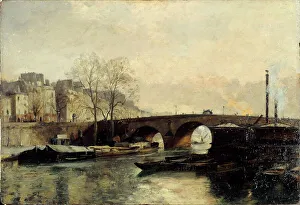 Paul Schaan Prints: Pont Marie seen from Quai des Celestins, 1886. Creator: Paul Schaan