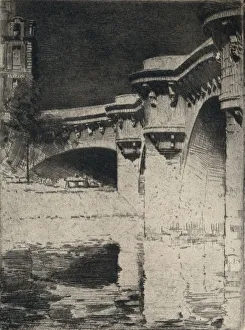 Partridge Prints: The Pont Neuf, 1915. Artist: Roi Partridge