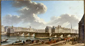 Raguenet Nicolas Prints: Pont-Neuf and the Cite, seen from Quai de Conti, 1772. Creator: Nicolas Raguenet