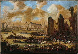 Canvasmaterial Prints: Pont-Neuf, the Cite, the tower and the Porte de Nesle