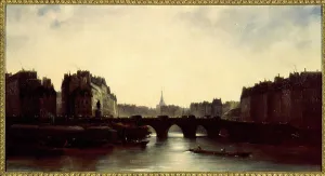 Isle De La Cite Prints: Pont-Neuf and Ile de la Cite, 1834. Creator: Unknown