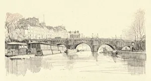 Webster Prints: The Pont Neuf seen from the locks, 1915. Artist: Herman Armour Webster