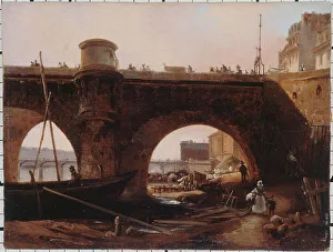 1st Arrondissement Prints: Pont-Neuf, seen from the right bank, around 1830. Creator: Unknown