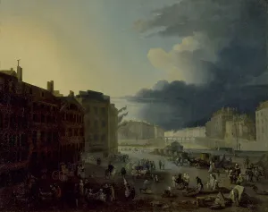 Pont Saint Louis Prints: Pont Rouge and the tip of ile Saint-Louis and ile de la Cite