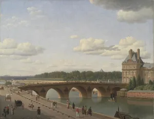 Pont Royal Prints: Pont Royal seen from Quai Voltaire, 1812. Creator: CW Eckersberg