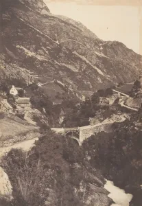 Gorge Gallery: Pont de Sia Route de Gavarnie St Sauveur, 1853. Creator: Joseph Vigier