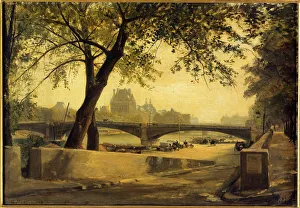 Pont de Solferino and the Pavillon de Flore, seen from Quai d'Orsay, in 1888. Creator: Charles Mercier