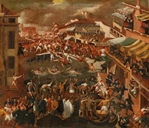 Laguna Veneta Prints: Ponte dei Pugni in Venice. Creator: Heintz, Joseph, the Younger (ca 1600-after 1674)