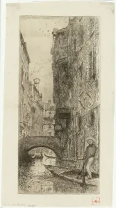 Bacher Otto Henry Prints: Ponte del Pistor, 1880. Creator: Otto Henry Bacher