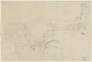The Ponte dellAbbadia at Vulci, first half 19th century. Creator: Jean-Auguste-Dominique Ingres