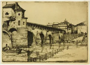 Ponte Ticino, Pavia, 1904. Creator: Donald Shaw MacLaughlan