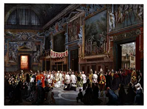 Pontifical ceremonies. Procession of the Blessed Sacrament to the Sistine Chapel