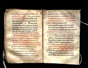 Episcopal Museum Prints: Pontifical from Vic, manuscript on parchment made in the scriptorium of the Cathedral of Vic