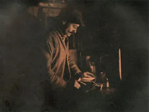 Ponting Developing a Plate in the Dark Room, c1910-1913, (1913)