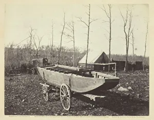 Pontoon Boat, Brandy Station, Virginia, February 1864. Creator: Alexander Gardner Pontoon Boat, Brandy Station, Virginia, February 1864. Creator: Alexander Gardner