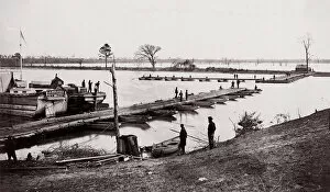 Capt Gallery: Pontoon Bridge, 1861-65. Creator: Egbert Guy Fowx