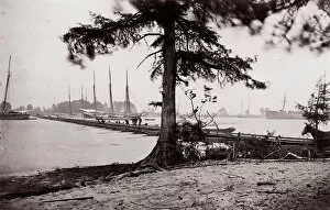 Capt Gallery: Pontoon Bridge, James River, 1864. Creator: Andrew Joseph Russell