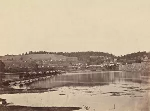 Pontoon Bridge Across the Potomac, Berlin, October 1862, 1862. Creator: Alexander Gardner