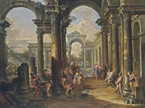 Paolo Panini Prints: The pool at Bethesda, 1724. Creator: Giovanni Paolo Panini