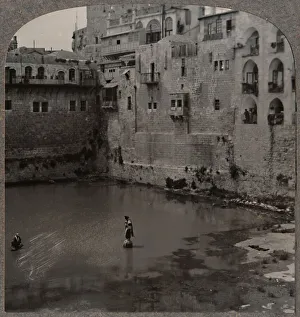 Realistic Travels Prints: The Pool of Hezekiah, Jerusalem, c1900