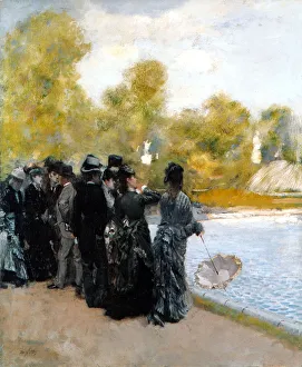 The Pool in the Jardin du Luxembourg. Artist: De Nittis, Giuseppe (1846-1884) The Pool in the Jardin du Luxembourg. Artist: De Nittis, Giuseppe (1846-1884)