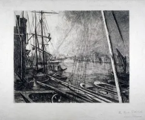 Edwin Prints: Pool of London from Rotherhithe, with ships in the foreground, c1890. Artist