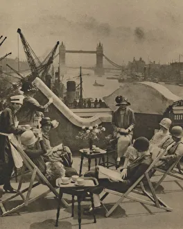 The Pool from the Roof Garden of the Langbourne Club for City Women, 1920s, (c1935) The Pool from the Roof Garden of the Langbourne Club for City Women, 1920s, (c1935)
