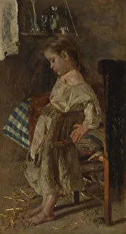 Ragged Prints: The poor child, 1880-1897. Creator: Antonio Mancini