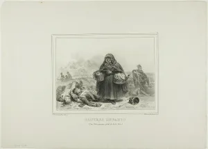 Pity Prints: Poor Children!! May God take pity on their souls!, 1834. Creator: Auguste Raffet