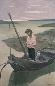 River Landscape Gallery: The Poor Fisherman. Artist: Puvis de Chavannes, Pierre Cecil (1824-1898)