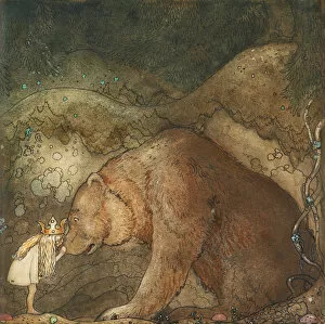 Among Gnomes And Trolls Gallery: Poor little bear!, 1912. Artist: Bauer, John (1882-1918)
