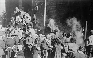Temporary Prints: Poor in North France fed from German field kitchen