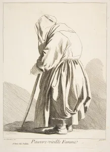 Comte De Prints: A Poor Old Woman, 1742. Creator: Caylus, Anne-Claude-Philippe de