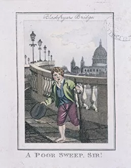 Blackfriars Bridge Gallery: A Poor Sweep, Sir!, Cries of London, 1804