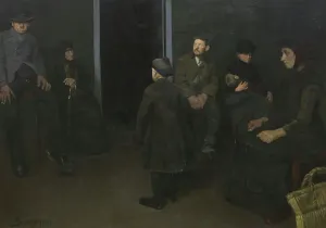 Waiting Room Prints: The Poor: The Waiting Room of Death, 1888. Creator: Harald Slott-Moller