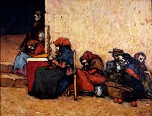 Catalonia Gallery: Poor waiting the soup, 1899, oil by Isidre Nonell