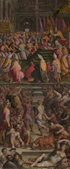Charles V Of Spain Gallery: Pope Clement VII crowned Charles V in Bologna, 1556-1562. Artist: Vasari, Giorgio (1511-1574)