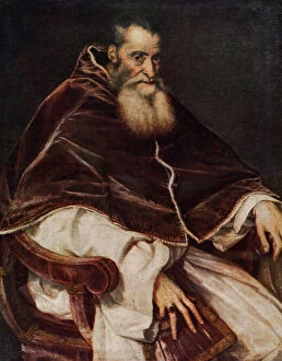 Pope Paul III (1468-1549), 1543 (1930).Artist: Titian