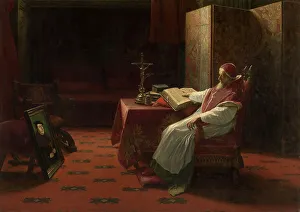 Pope Prints: Pope Paul III in front of the Portrait of Luther