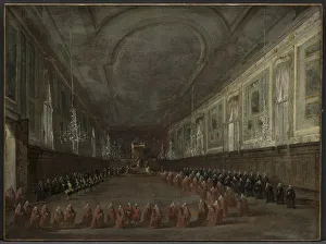 1712 1793 Prints: Pope Pius VI Descending the Throne to Take Leave of the Doge in the Hall... c. 1783