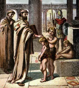 Images Dated 2nd August 2006: The Pope and the Saxon Children, c1850