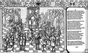 Urban Ii Prints: Pope Urban II presiding over the Council of Clermont which launched the First Crusade