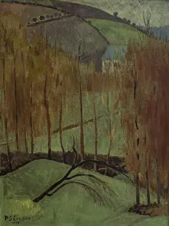 Pont Aven School Prints: Poplar Hill (La Colline aux peupliers), 1907. Creator: Serusier, Paul (1864-1927)